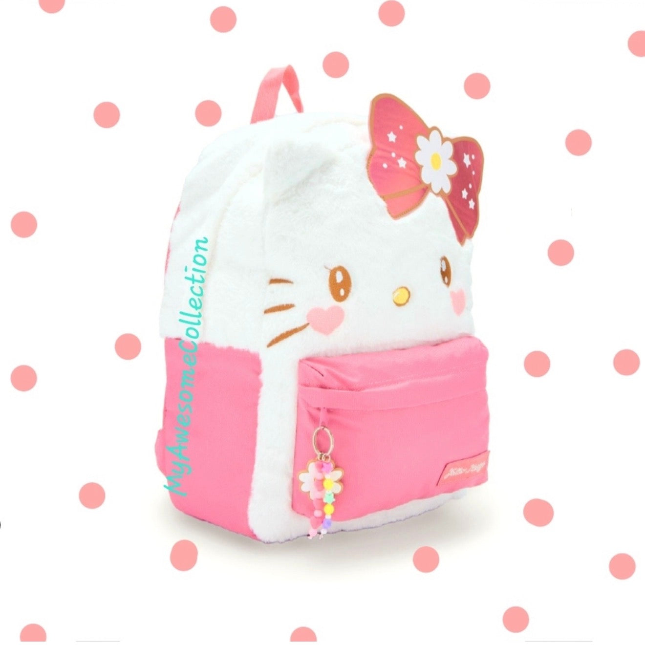 Hello Kitty Sanrio X BioWorld, Velvety Soft Adult Backpack