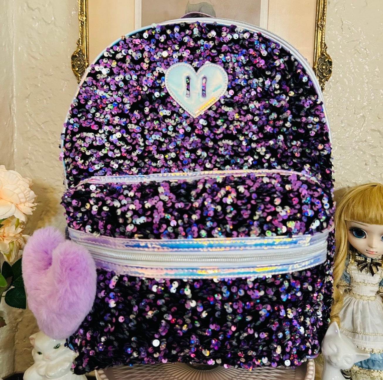 Jojo Siwa X Valcóm - Velvet Holographic Sequins apliqué RARE