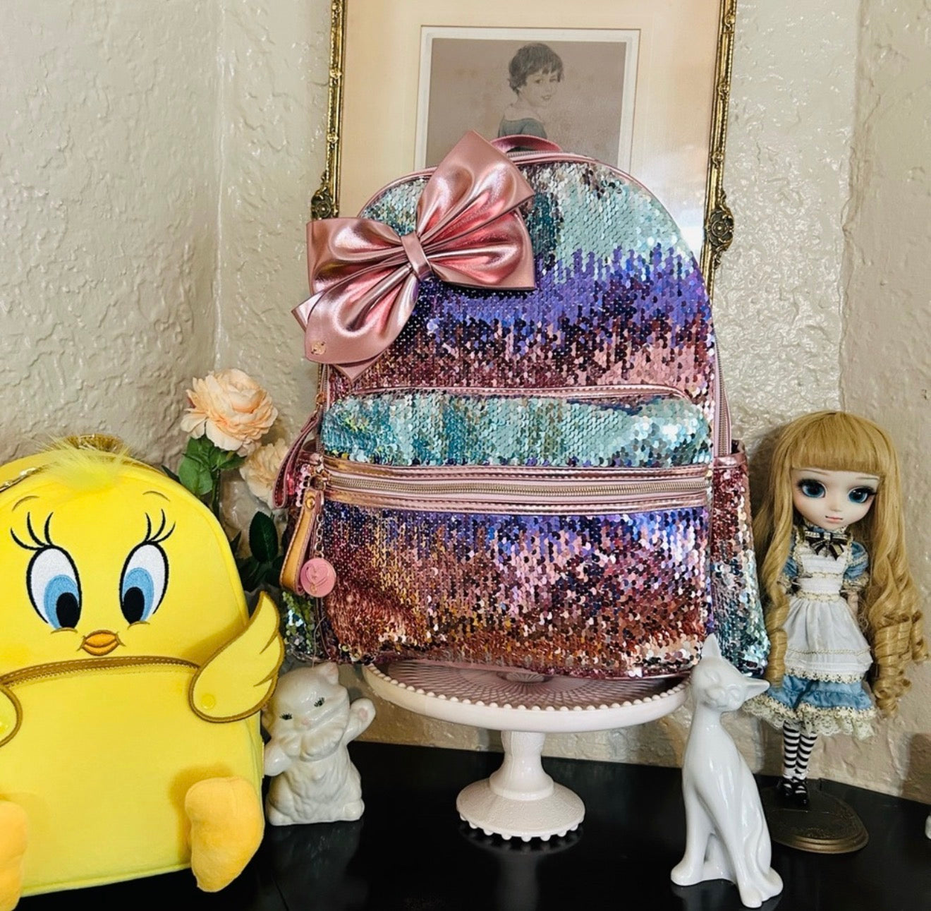 Jojo Siwa X Valcóm - Velvet Holographic Sequins apliqué RARE