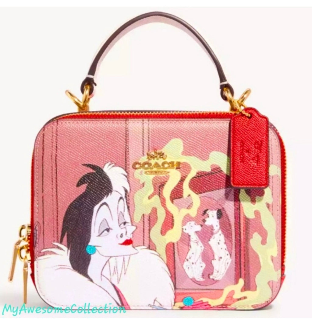 COACH X Disney| Limited Edition Villains -  Cruella Box Crossbody New with Tags!
