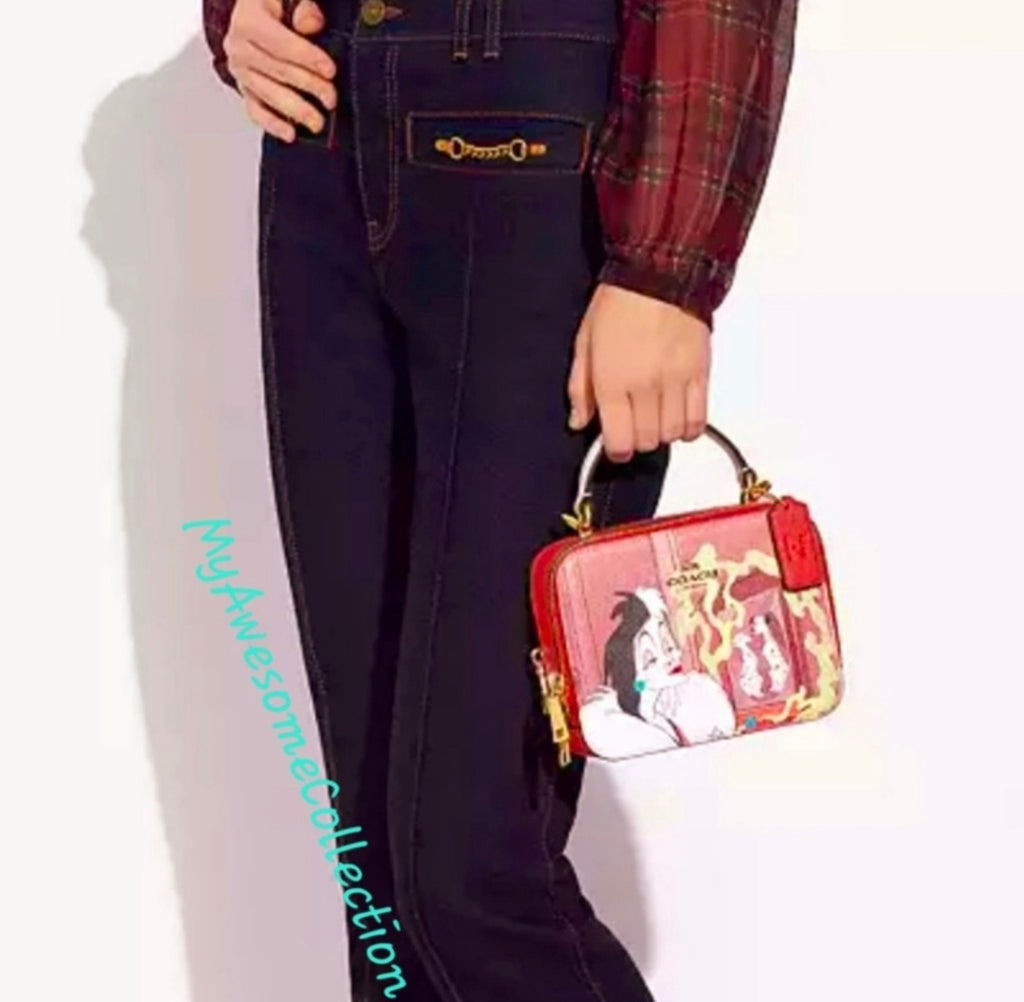 COACH X Disney| Limited Edition Villains -  Cruella Box Crossbody New with Tags!